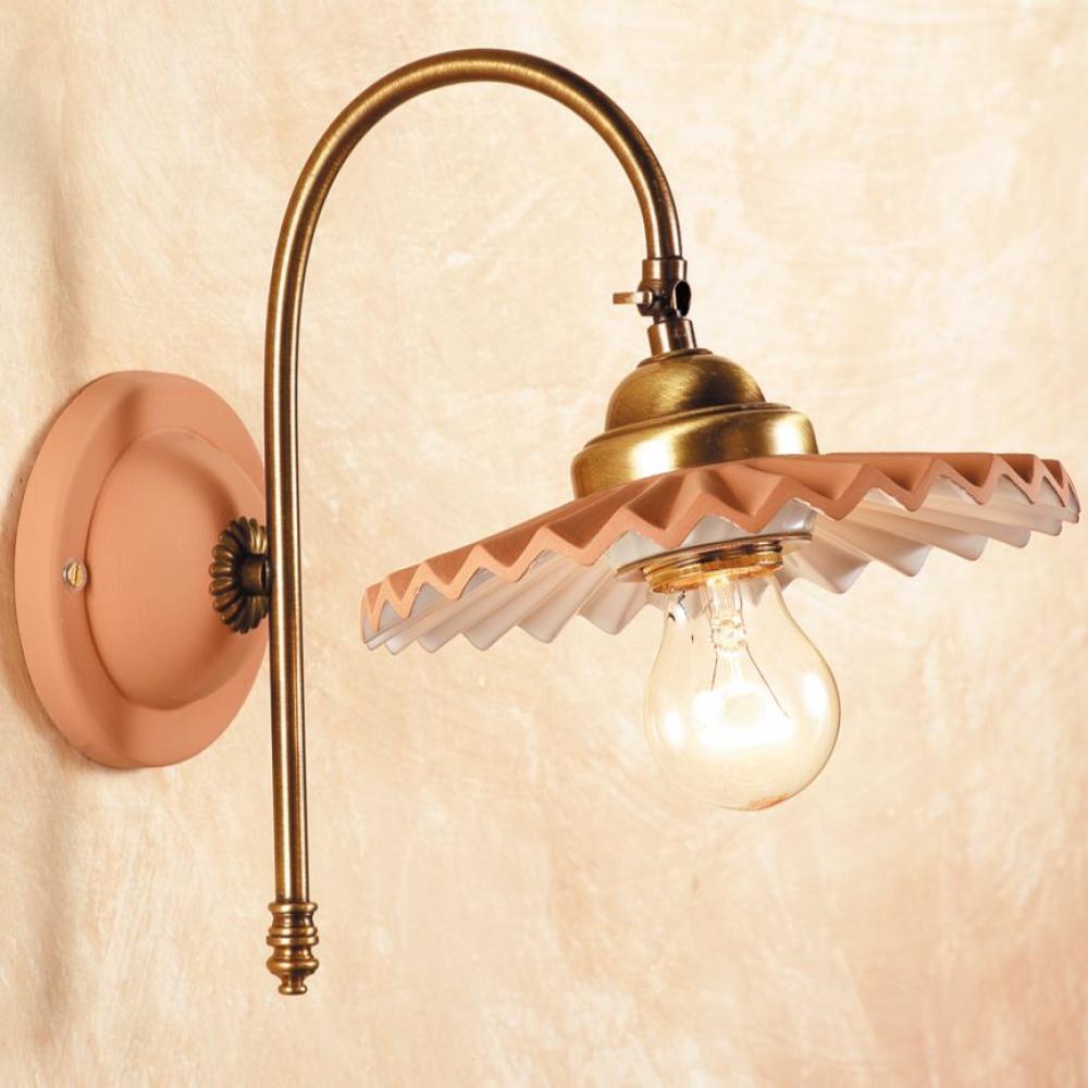 klasszikus keramia lampa cotto tegla szinu festett falikar fali vilagitas mediterran rusztikus vintage konyha vintage haloszoba lyukacsos csipkes videki nepies balatonfelvidek.jpg